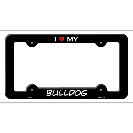 Bulldog Novelty Metal License Plate Frame LPF-193 Black