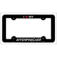 Affenpinscher Novelty Metal License Plate Frame LPF-194 Black