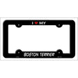 Boston Terrier Novelty Metal License Plate Frame LPF-198 Black