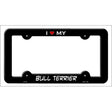 Bull Terrier Novelty Metal License Plate Frame LPF-199 Black