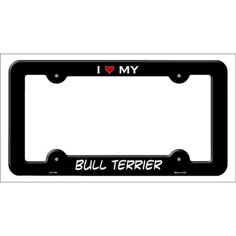 Bull Terrier Novelty Metal License Plate Frame LPF-199 Black