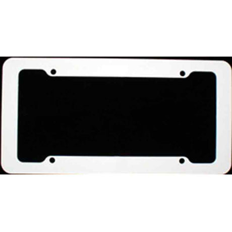 White Plastic License Plate Tag Frame LPF-2000