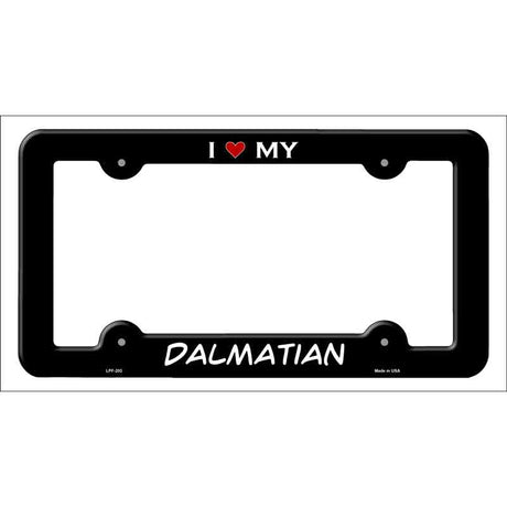 Dalmatian Novelty Metal License Plate Frame LPF-203 Black