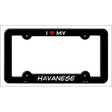 Havanese Novelty Metal License Plate Frame LPF-207 Black