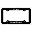 Japanese Spitz Novelty Metal License Plate Frame LPF-208 Black