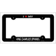 King Charles Novelty Metal License Plate Frame LPF-209 Black