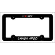 Lhasa Apso Novelty Metal License Plate Frame LPF-211 Black