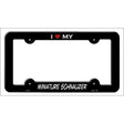 Miniature Schnauzer Novelty Metal License Plate Frame LPF-214 Black