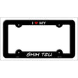 Shih Tzu Novelty Metal License Plate Frame LPF-221 Black