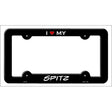 Spitz Novelty Metal License Plate Frame LPF-222 Black