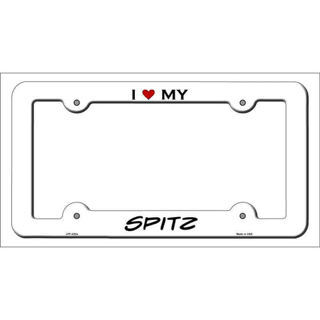 Spitz Novelty Metal License Plate Frame LPF-222 White