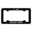 Yorkshire Terrier Novelty Metal License Plate Frame LPF-223 Black