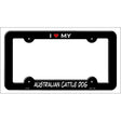 Australian Cattle Dog Novelty Metal License Plate Frame LPF-224 Black