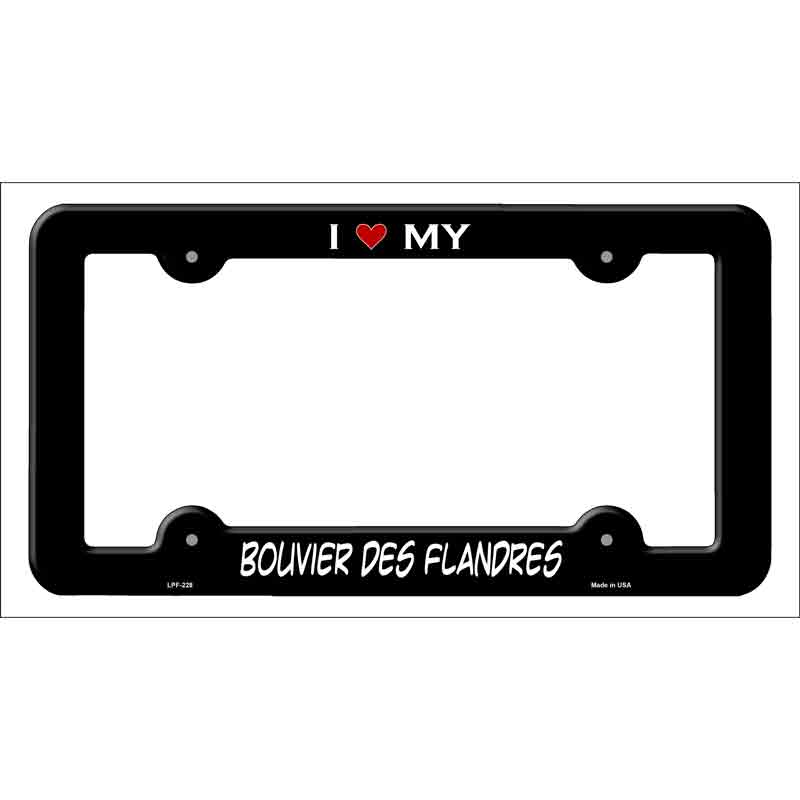 Bouvier Des Flandres Novelty Metal License Plate Frame LPF-228 Black