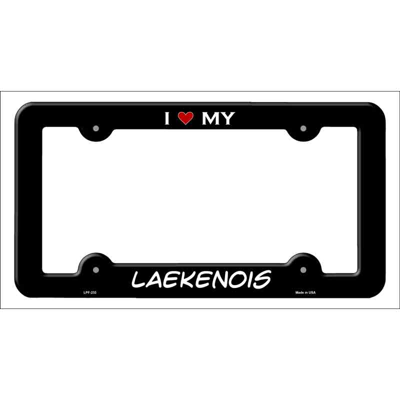 Laekenois Novelty Metal License Plate Frame LPF-233 Black