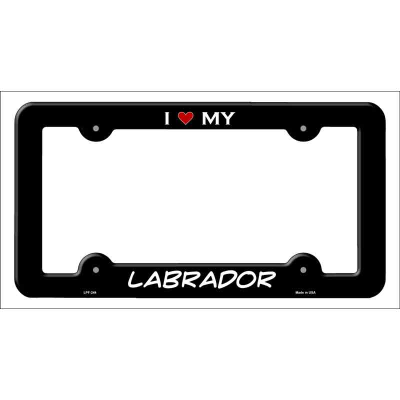 Labrador Novelty Metal License Plate Frame LPF-244 Black