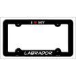 Labrador Novelty Metal License Plate Frame LPF-244 Black