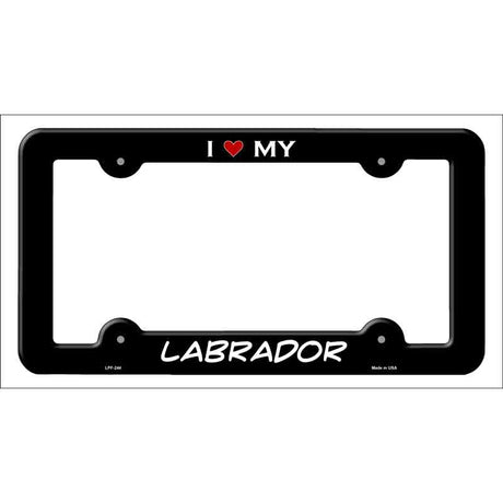 Labrador Novelty Metal License Plate Frame LPF-244 Black