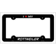 Rottweiler Novelty Metal License Plate Frame LPF-246 Black