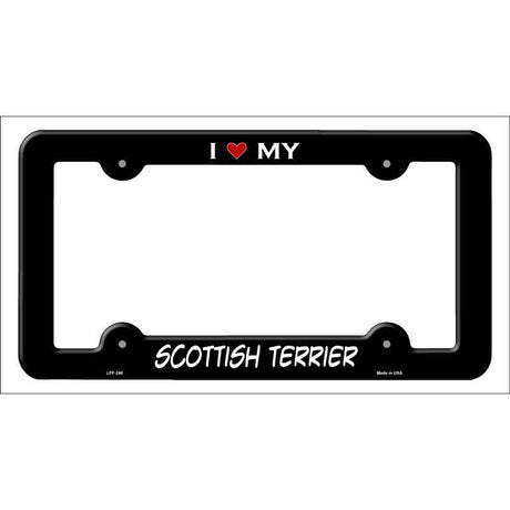 Scottish Terrier Novelty Metal License Plate Frame LPF-248 Black