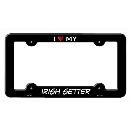 Irish Setter Novelty Metal License Plate Frame LPF-250 Black