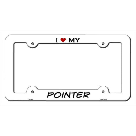 Pointer Novelty Metal License Plate Frame LPF-251 White