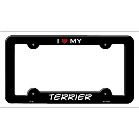 Terrier Novelty Metal License Plate Frame LPF-252 Black