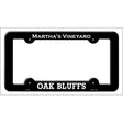 Marthas Vineyard Oak Bluffs Novelty Metal License Plate Frame Black