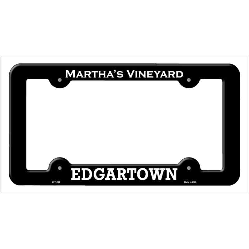 Marthas Vineyard Edgartown Novelty Metal License Plate Frame Black