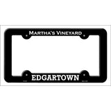 Marthas Vineyard Edgartown Novelty Metal License Plate Frame Black