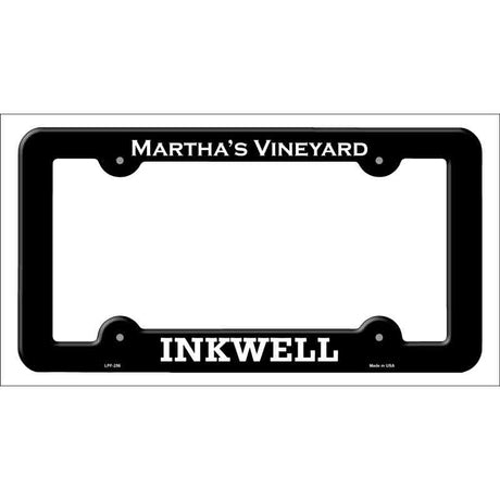 Marthas Vineyard Inkwell Novelty Metal License Plate Frame Black