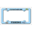 Fishing Blue Novelty Metal License Plate Frame LPF-259