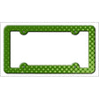 Green Faded Dots Novelty Metal License Plate Frame LPF-264