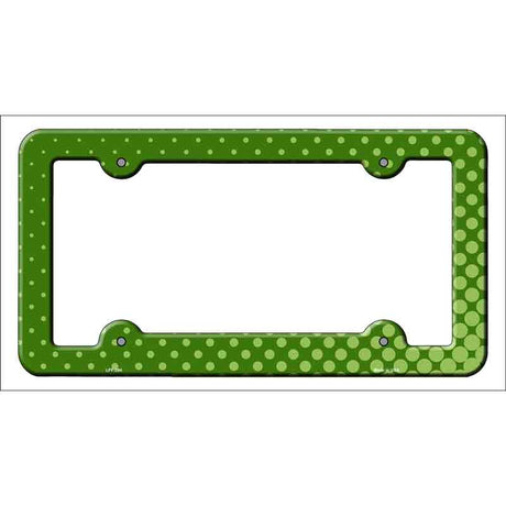 Green Faded Dots Novelty Metal License Plate Frame LPF-264