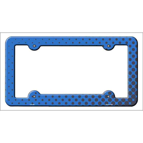 Blue Faded Dots Novelty Metal License Plate Frame LPF-265