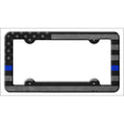 Black Blue American Flag Novelty Metal License Plate Frame LPF-271