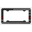 Black Red American Flag Novelty Metal License Plate Frame LPF-272