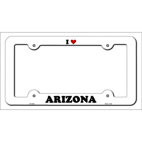 Love Arizona Novelty Metal License Plate Frame LPF-280 White