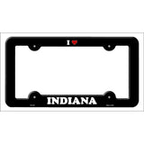 Love Indiana Novelty Metal License Plate Frame LPF-291 Black