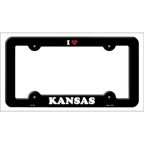 Love Kansas Novelty Metal License Plate Frame