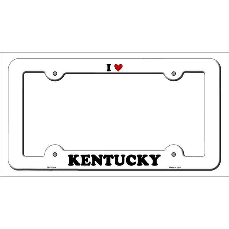 Love Kentucky Novelty Metal License Plate Frame LPF-294 White