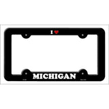 Love Michigan Novelty Metal License Plate Frame LPF-299 Black