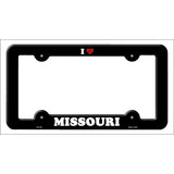 Love Missouri Novelty Metal License Plate Frame LPF-302 Black