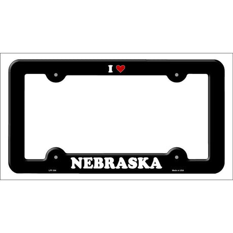 Love Nebraska Novelty Metal License Plate Frame