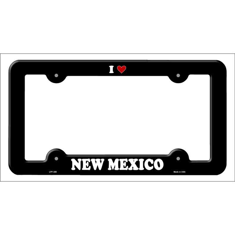 Love New Mexico Novelty Metal License Plate Frame LPF-308 Black