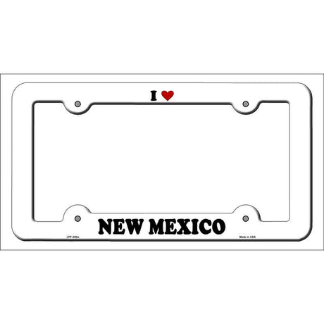 Love New Mexico Novelty Metal License Plate Frame LPF-308 White