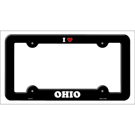 Love Ohio Novelty Metal License Plate Frame