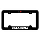 Love Oklahoma Novelty Metal License Plate Frame LPF-313 Black