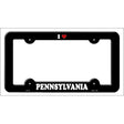 Love Pennsylvania Novelty Metal License Plate Frame