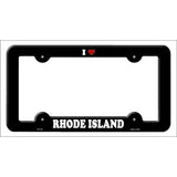 Love Rhode Island Novelty Metal License Plate Frame LPF-316 Black